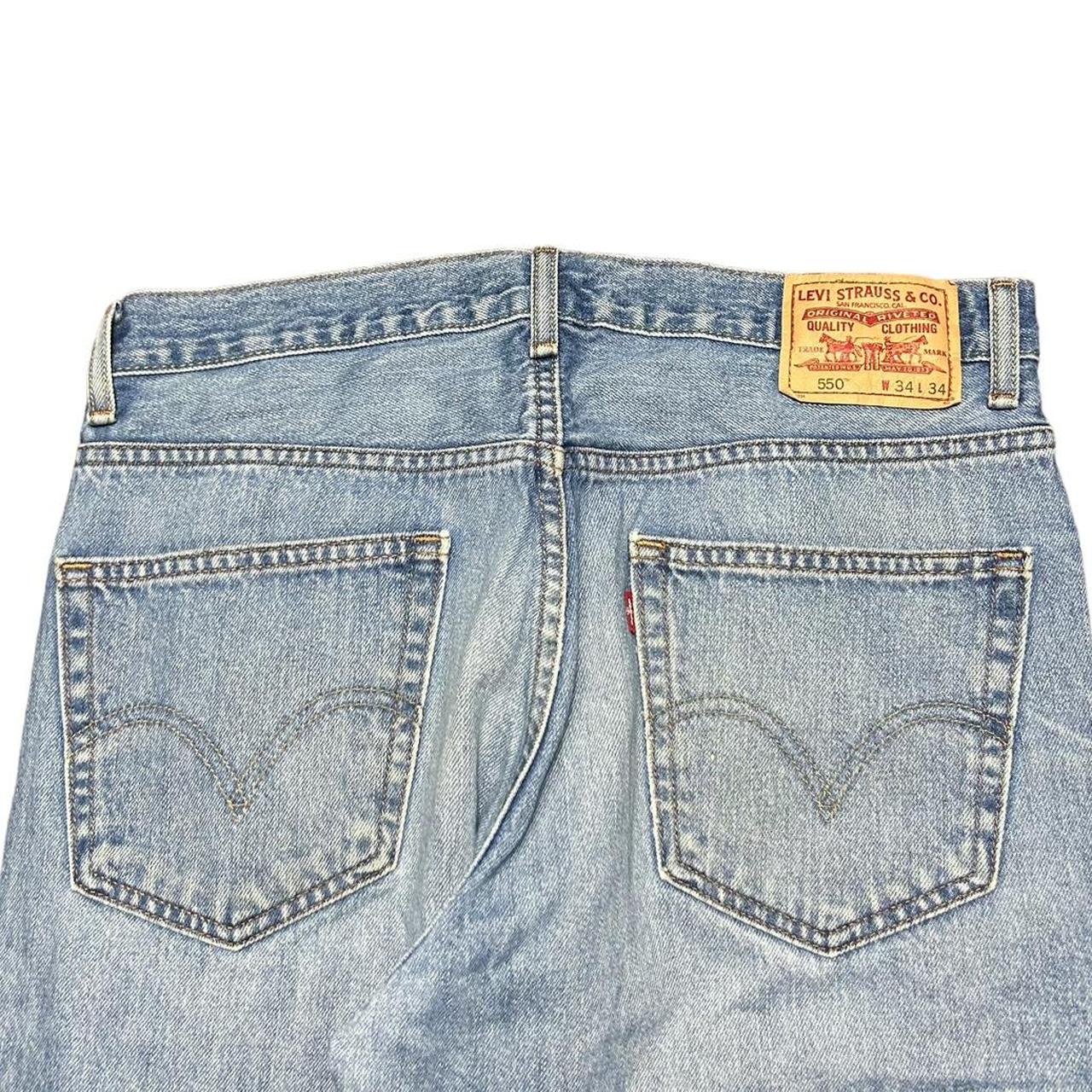 Levi’s 550 jeans. Light wash faded blue denim.... - Depop