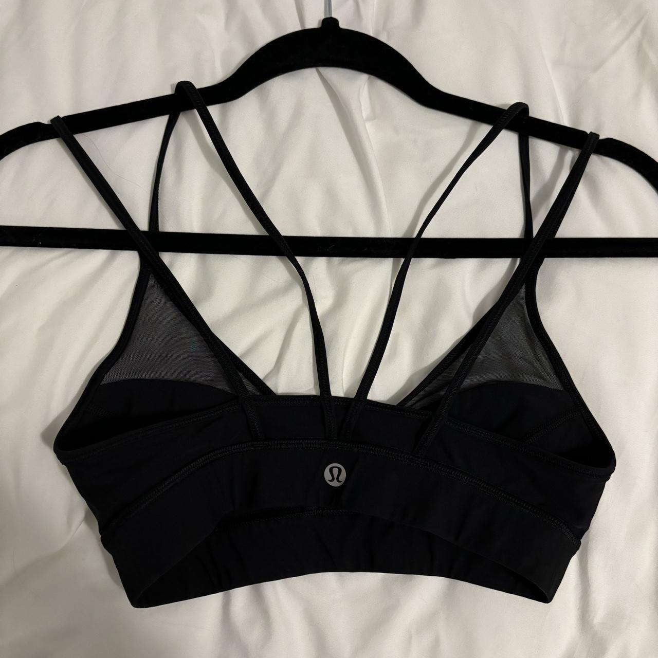 Black Lululemon sports bra Size 2 Dupe - Depop