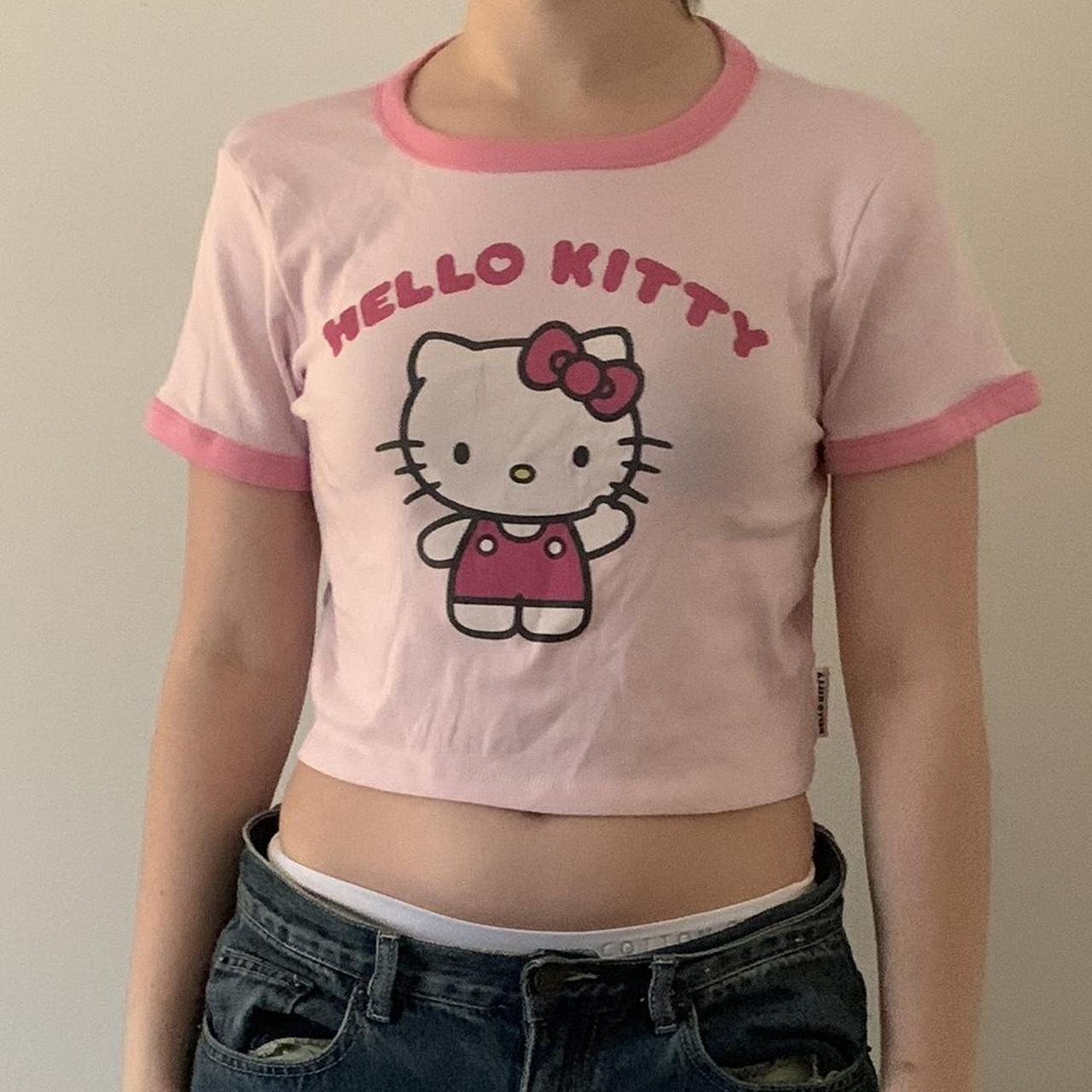 Cotton On Hello Kitty Baby Tee (Offical Sanrio)... - Depop