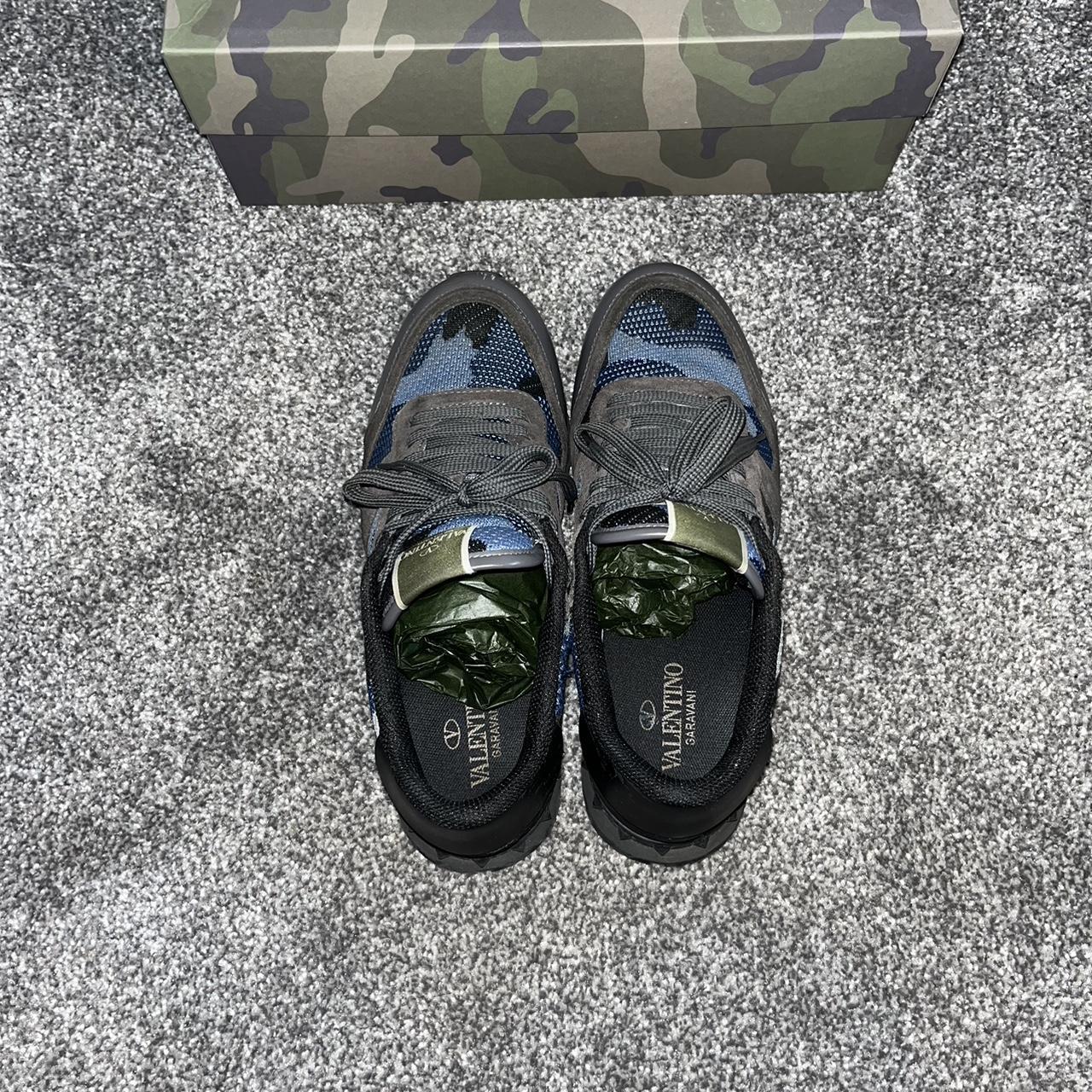 mens black camo valentino trainers