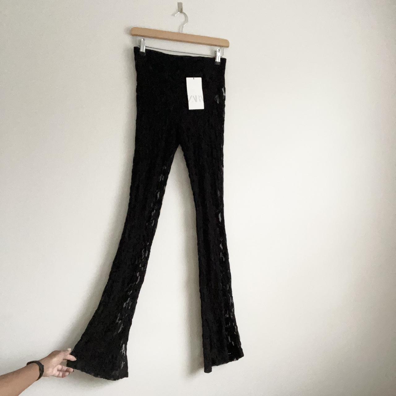 ZARA Lace leggings with vent - Black, Available