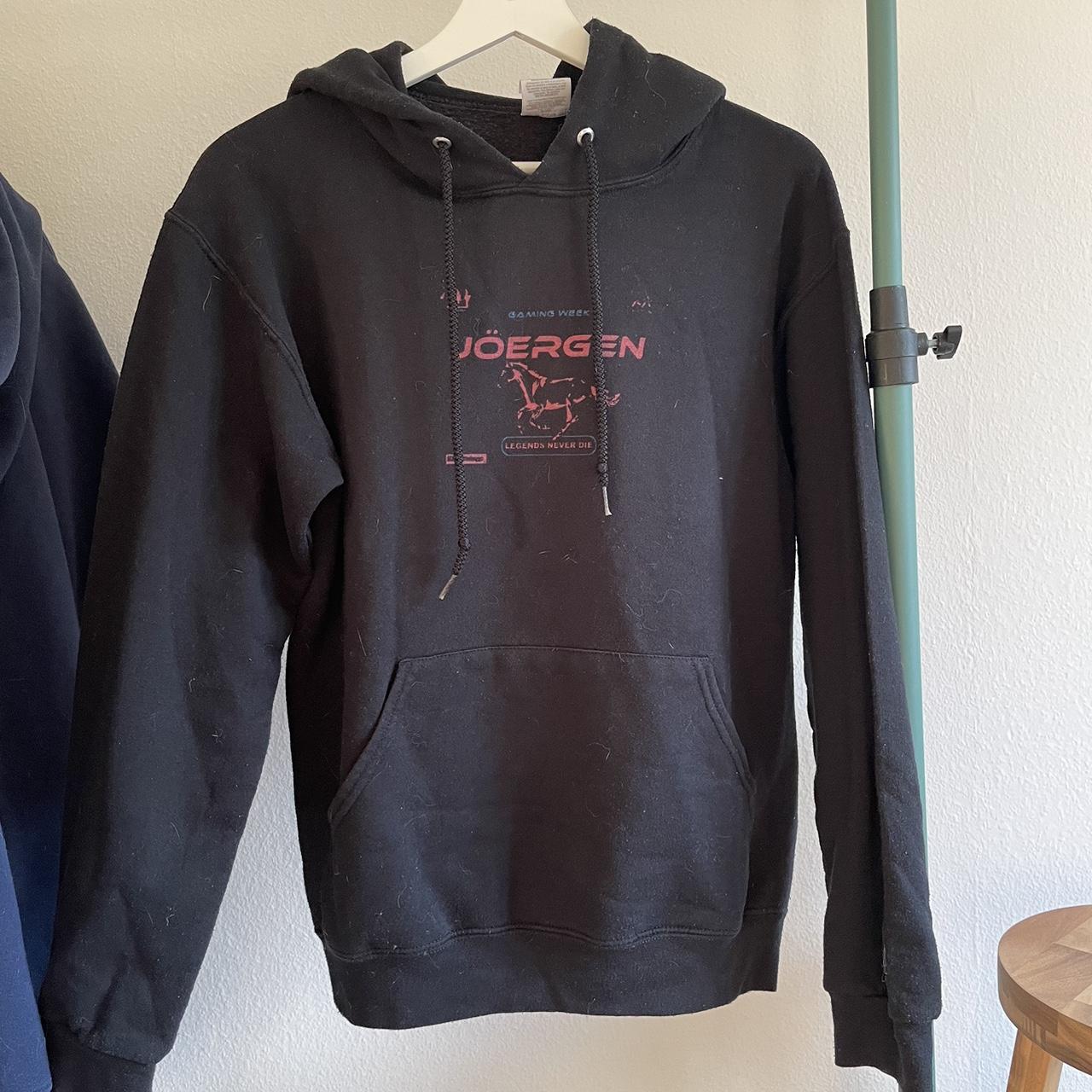 Pewdiepie Jorgen Merch. Cute black hoodie with red