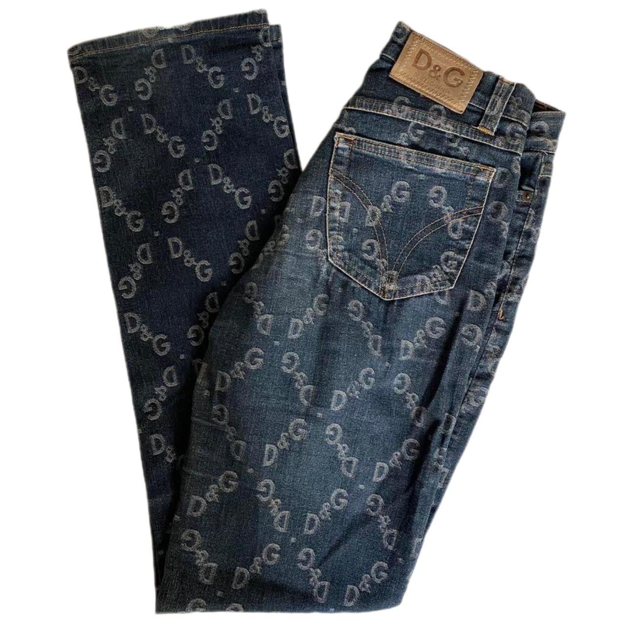 Dolce and gabbana monogram jeans hotsell