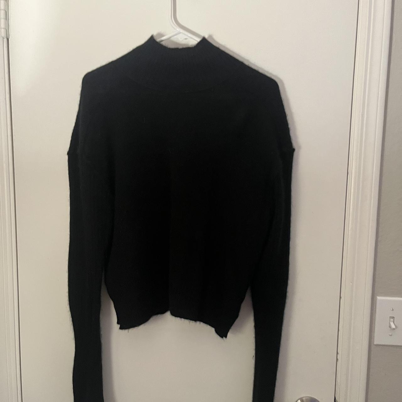 CASHMERE BLACK TURTLE NECK SWEATER Free People... - Depop