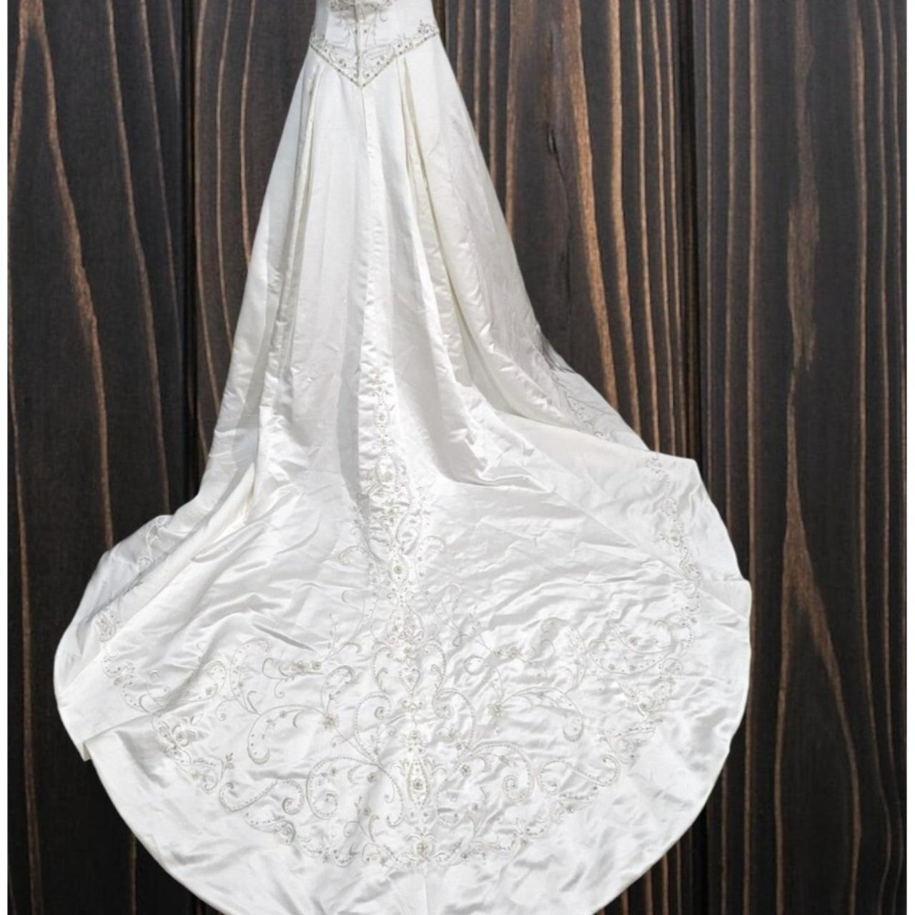 Jasmine Couture Size 14 Satin Strapless Ball Gown... Depop