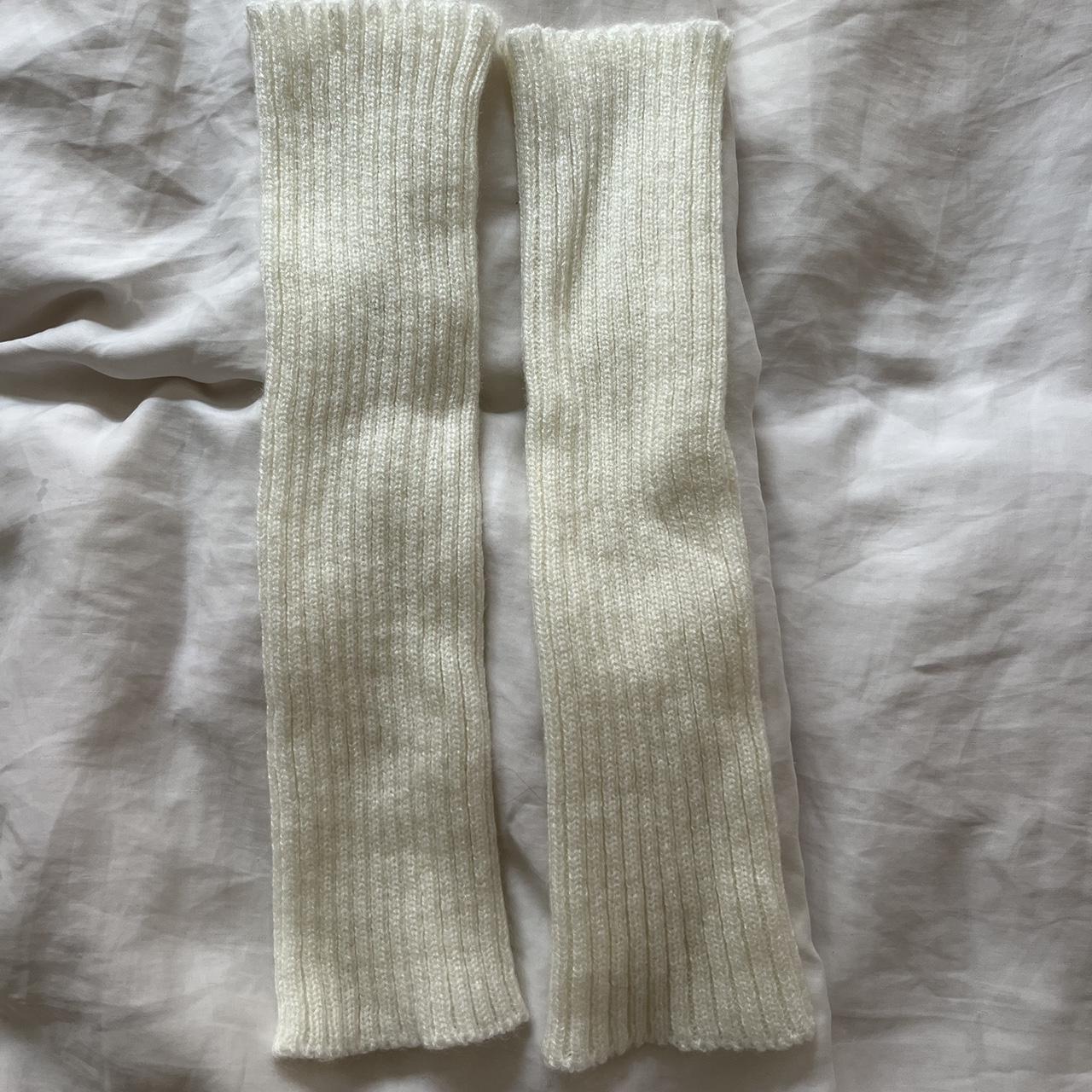 white / cream leg warmers ) worn once Depop