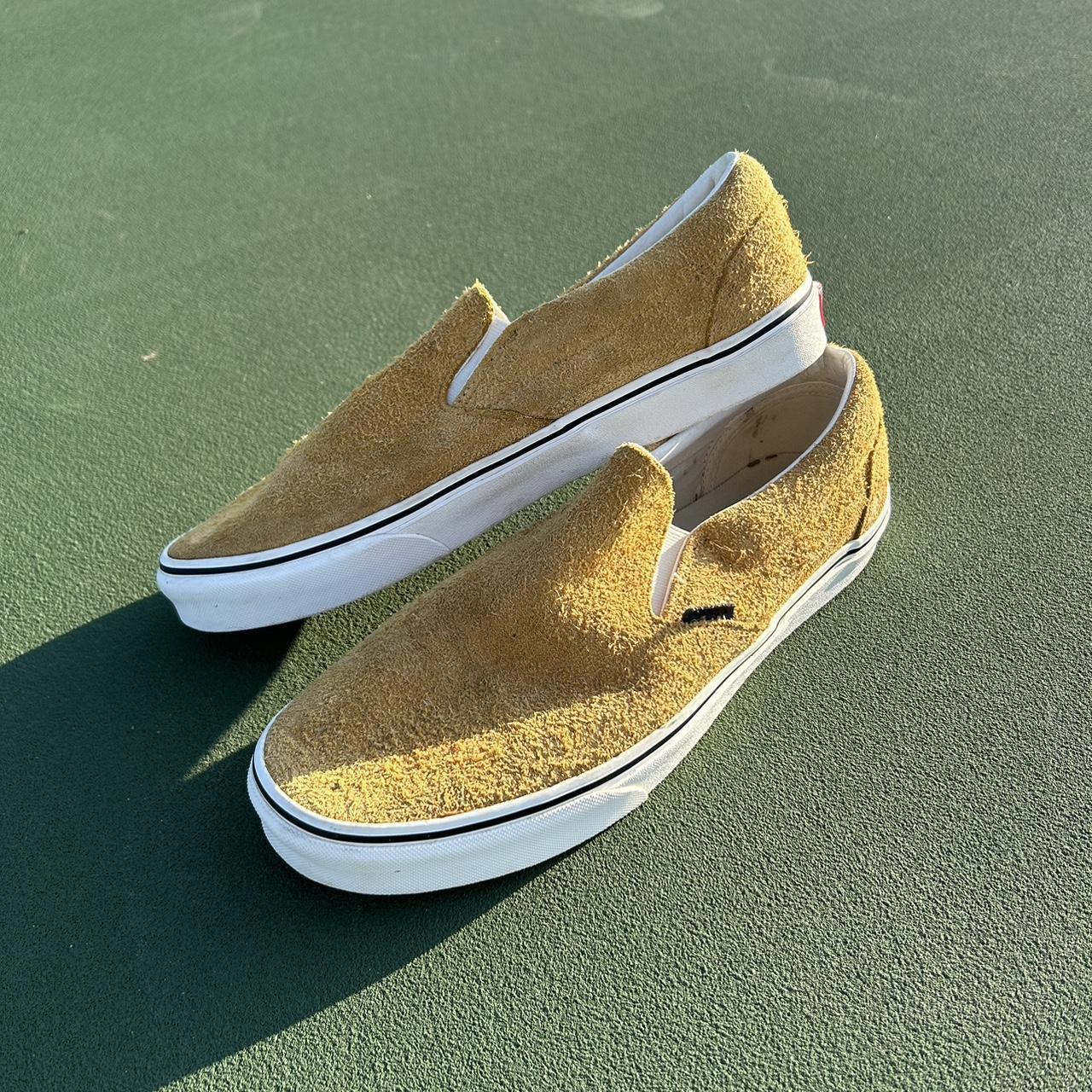 Mustard slip on vans best sale