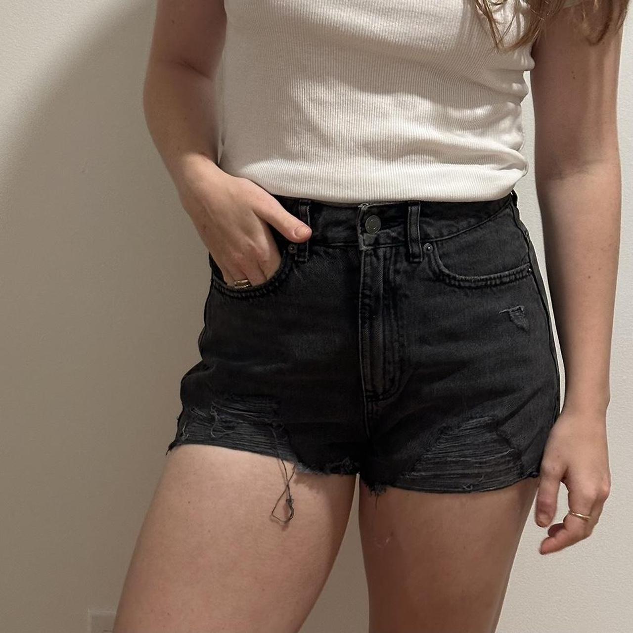 Black cut off shorts Depop