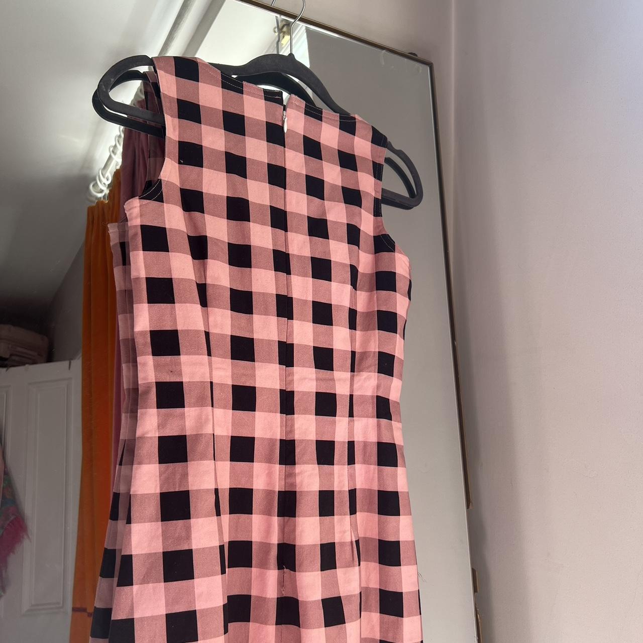 Lazy Oaf pink and black gingham 60s style mini. Depop