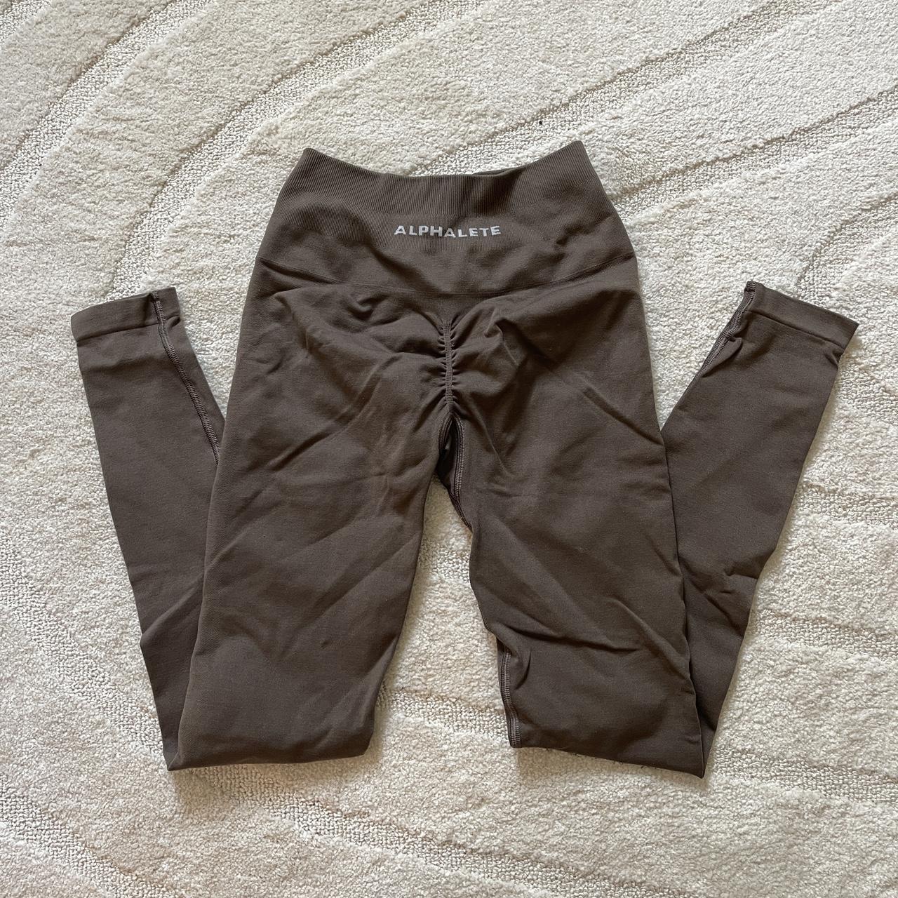 alphalete amplify mocha seamless leggings. size xs... Depop