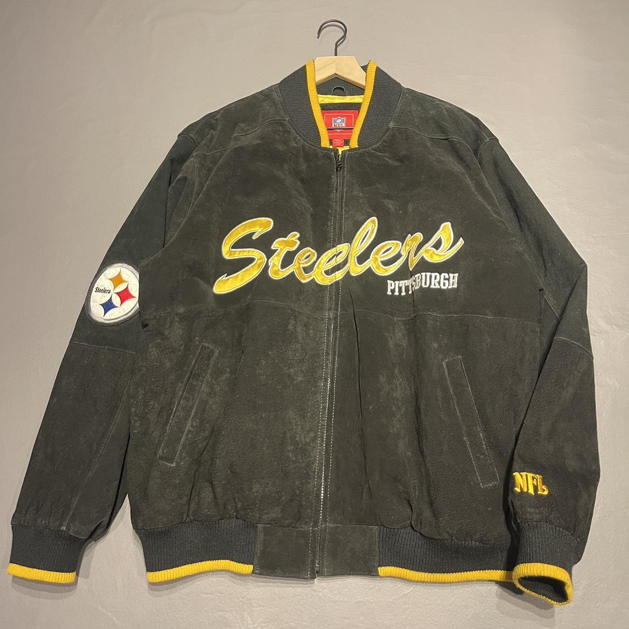 pittsburgh steelers leather bomber jacket