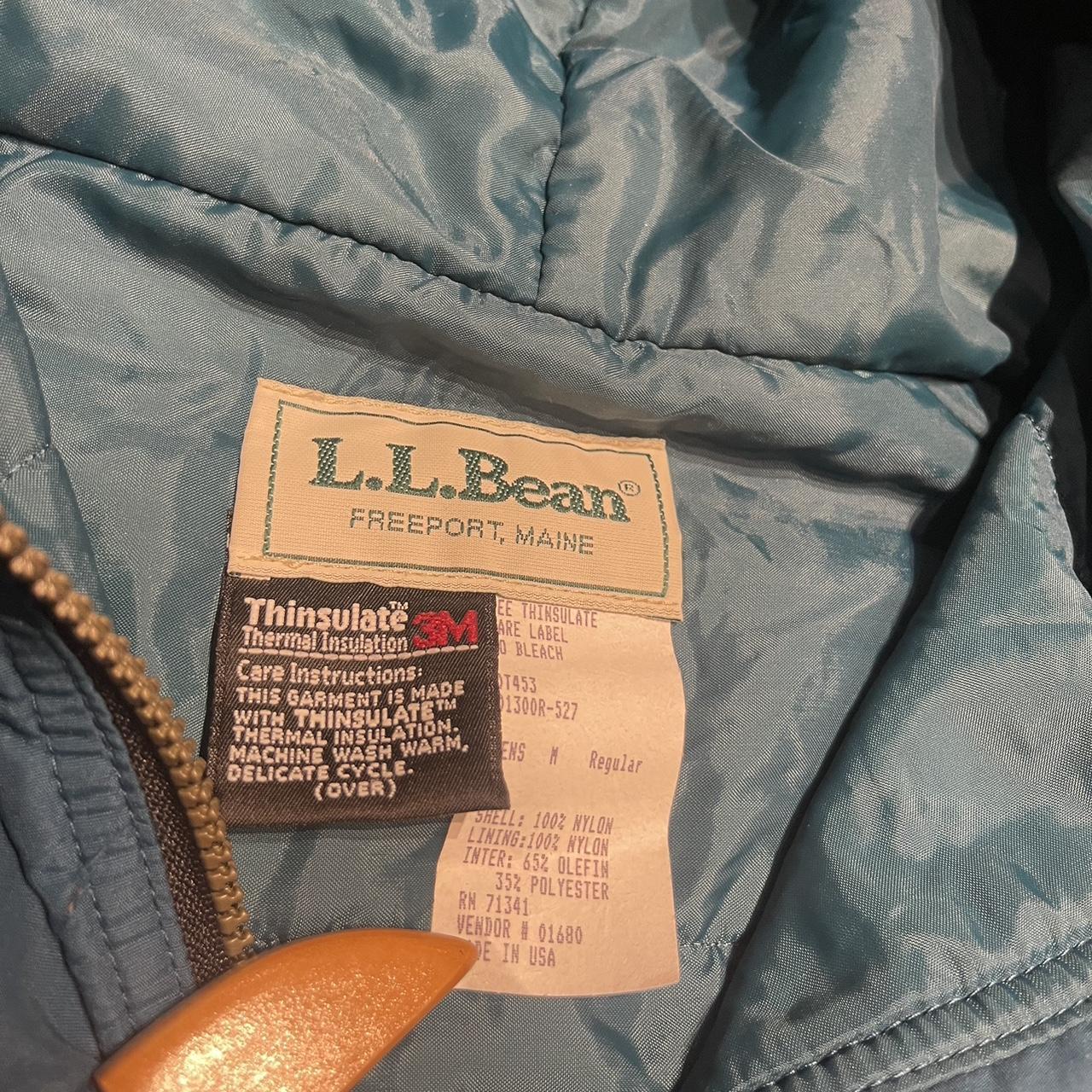 VTG 90s LL Bean Aztec Thinsulate Anorak Blue Jacket... - Depop