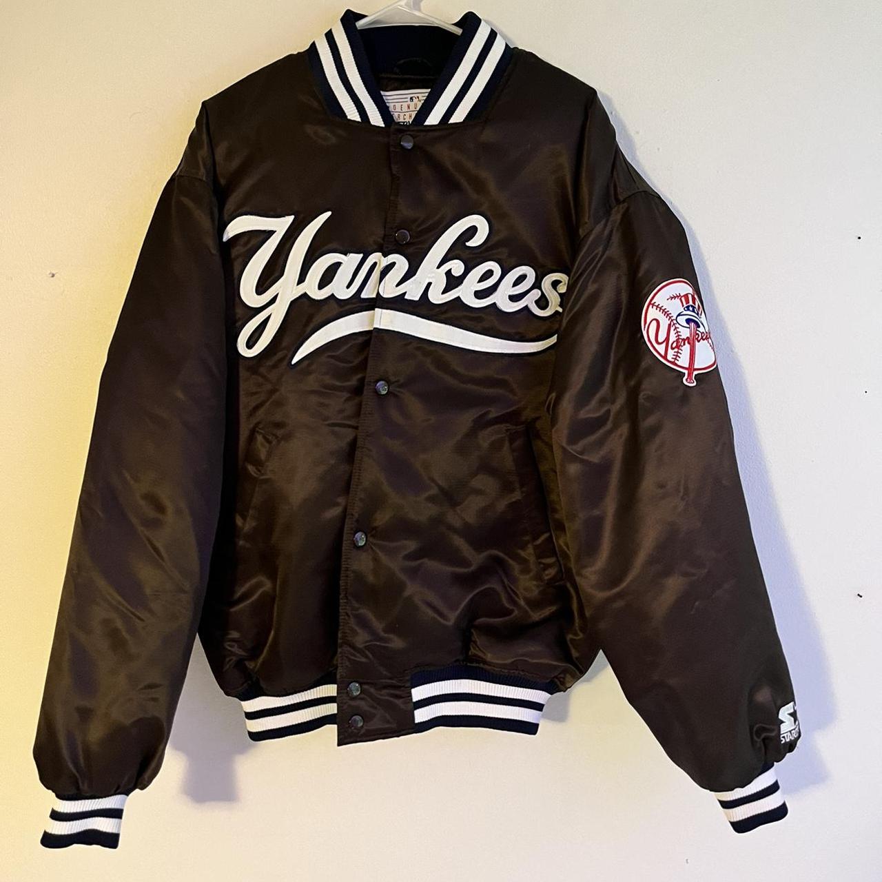 Starter Men's New York Yankees Starter Satin Jacket in Blue | Size L | LS25E167-NYY