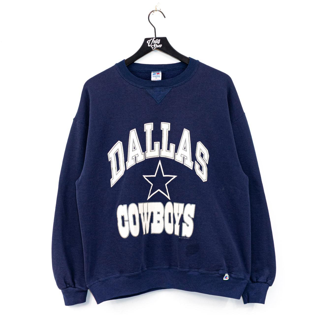 Vintage Dallas Cowboys Hoodie Sweater Russell Athletic Made 