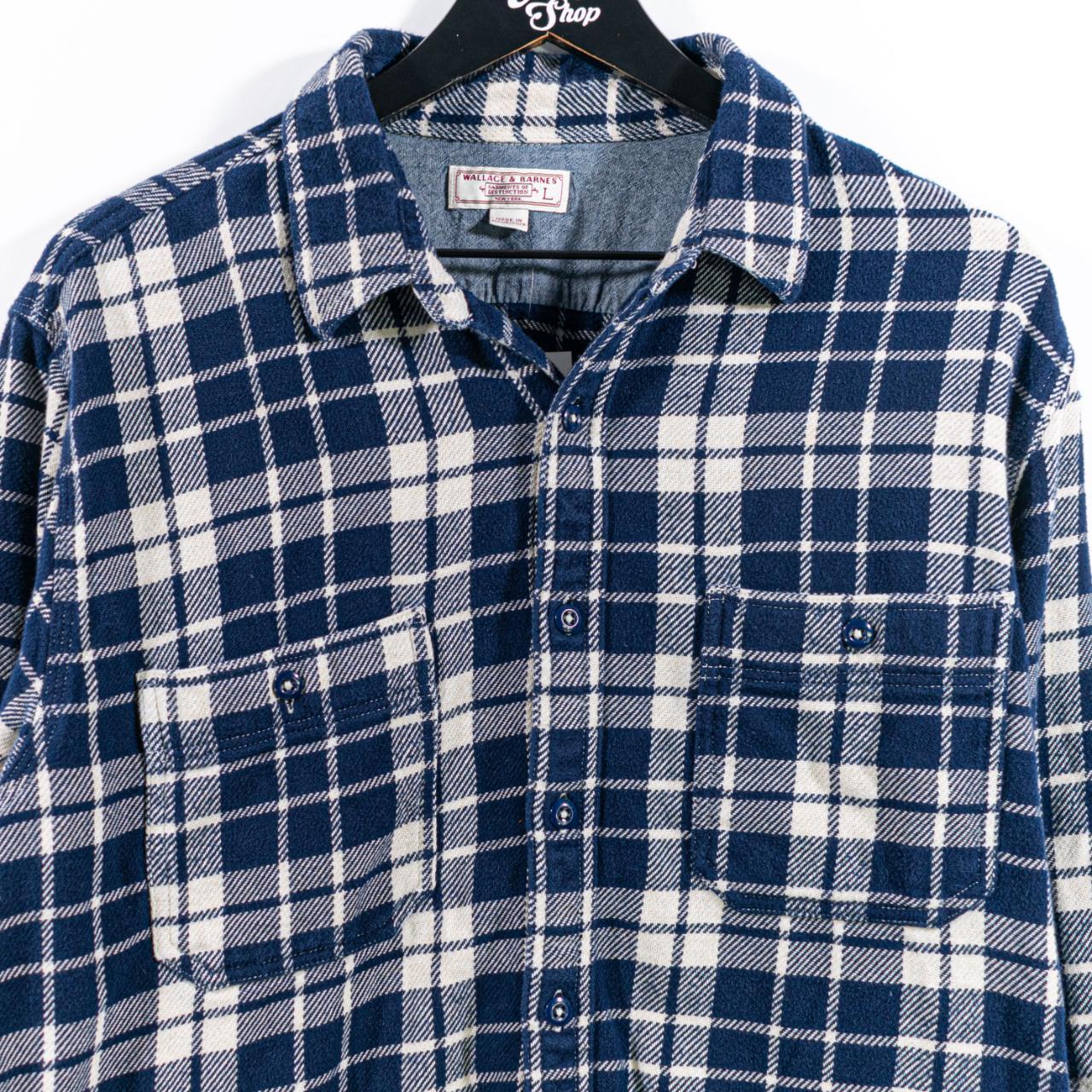 Wallace & Barnes Plaid Flannel Shirt Large Y2K... Depop