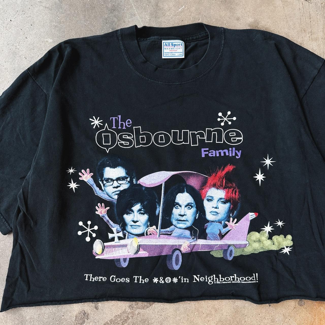 All Sport / 00s/OSBOURNE FAMILY/Tシャツ/M/コットン/BLK 2002 The Osbourne Family Ozzy Osbourne There goes | Depop