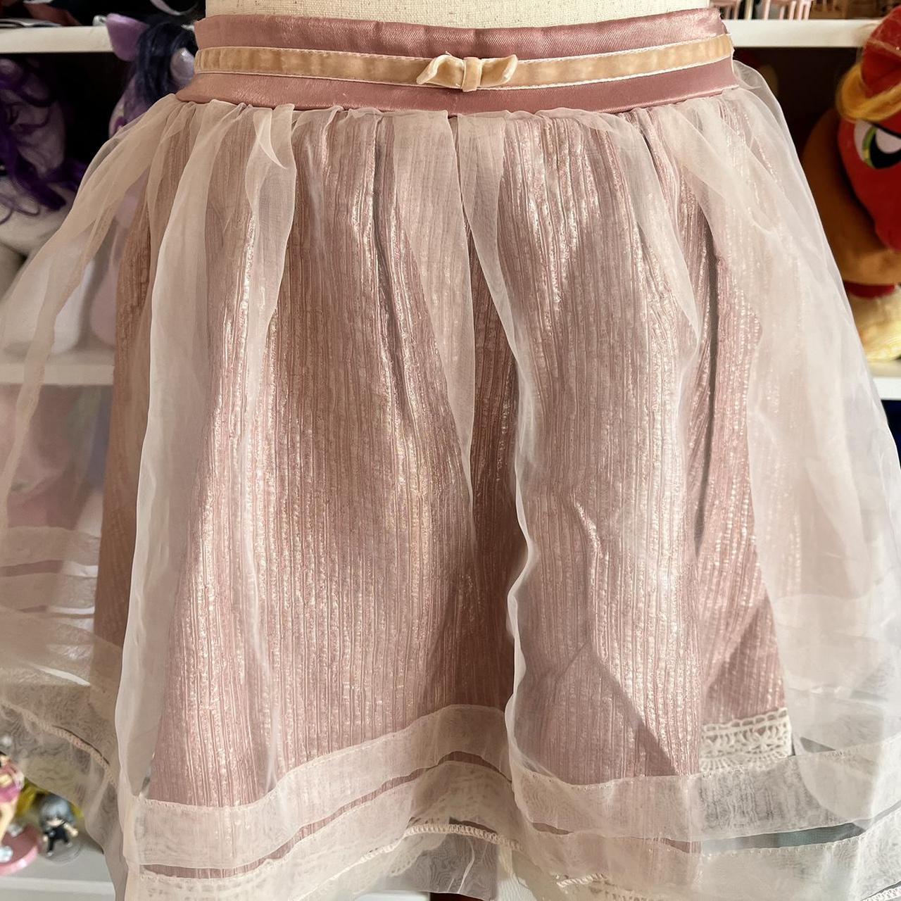 ♡ Liz Lisa Poofy Pink Fairycore Style Skirt with Bow | Depop
