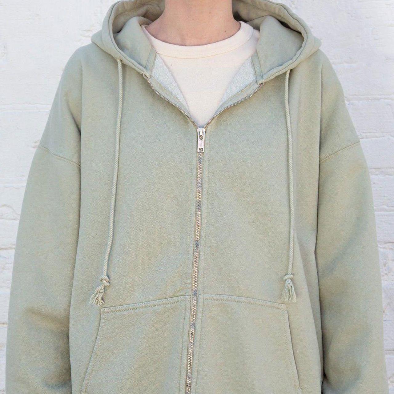 Light green oversized hoodie Brandy christy. Depop