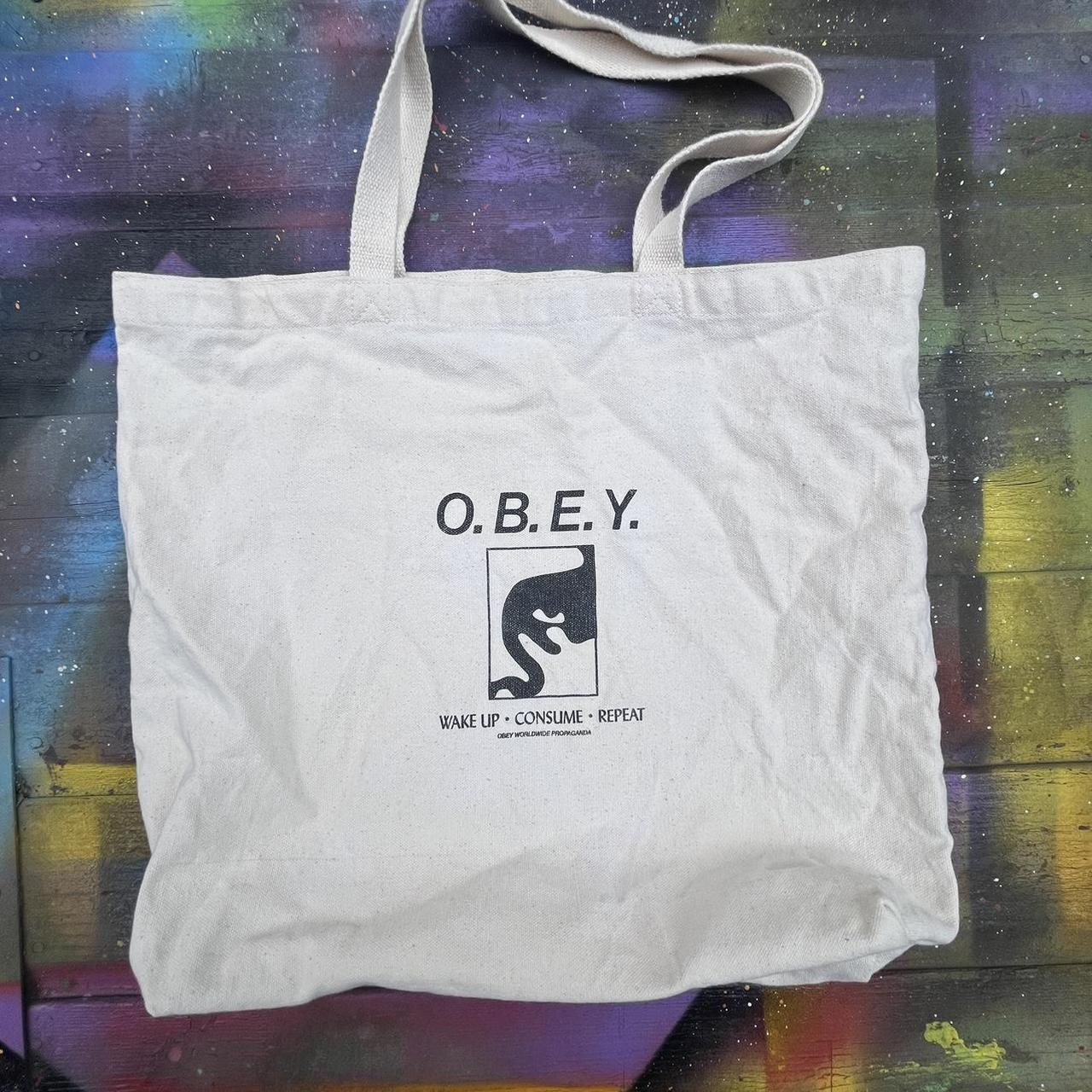 Obey tote bag Good condition slight fading to print Depop