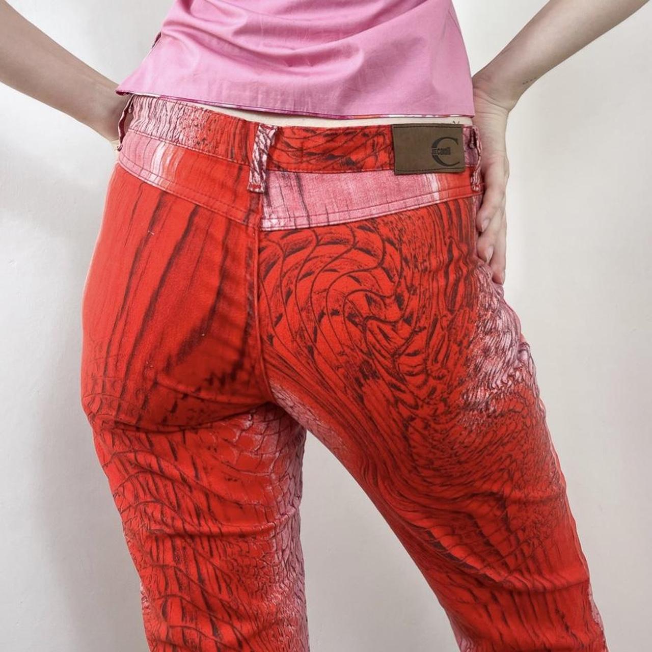 Roberto Cavalli Women's Red Jeans | Depop