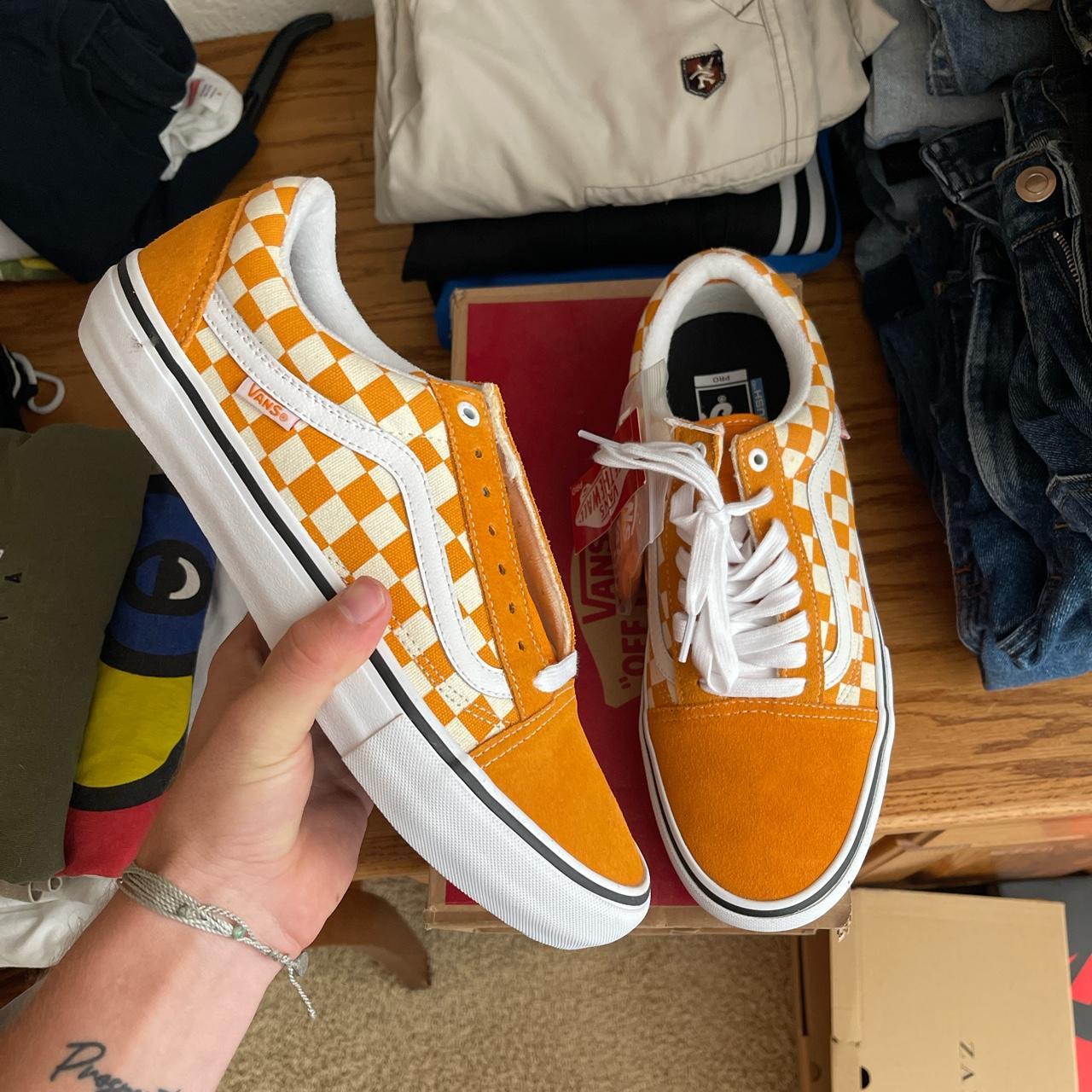 Checkered vans size 10.5. Condition 10 10 never. Depop