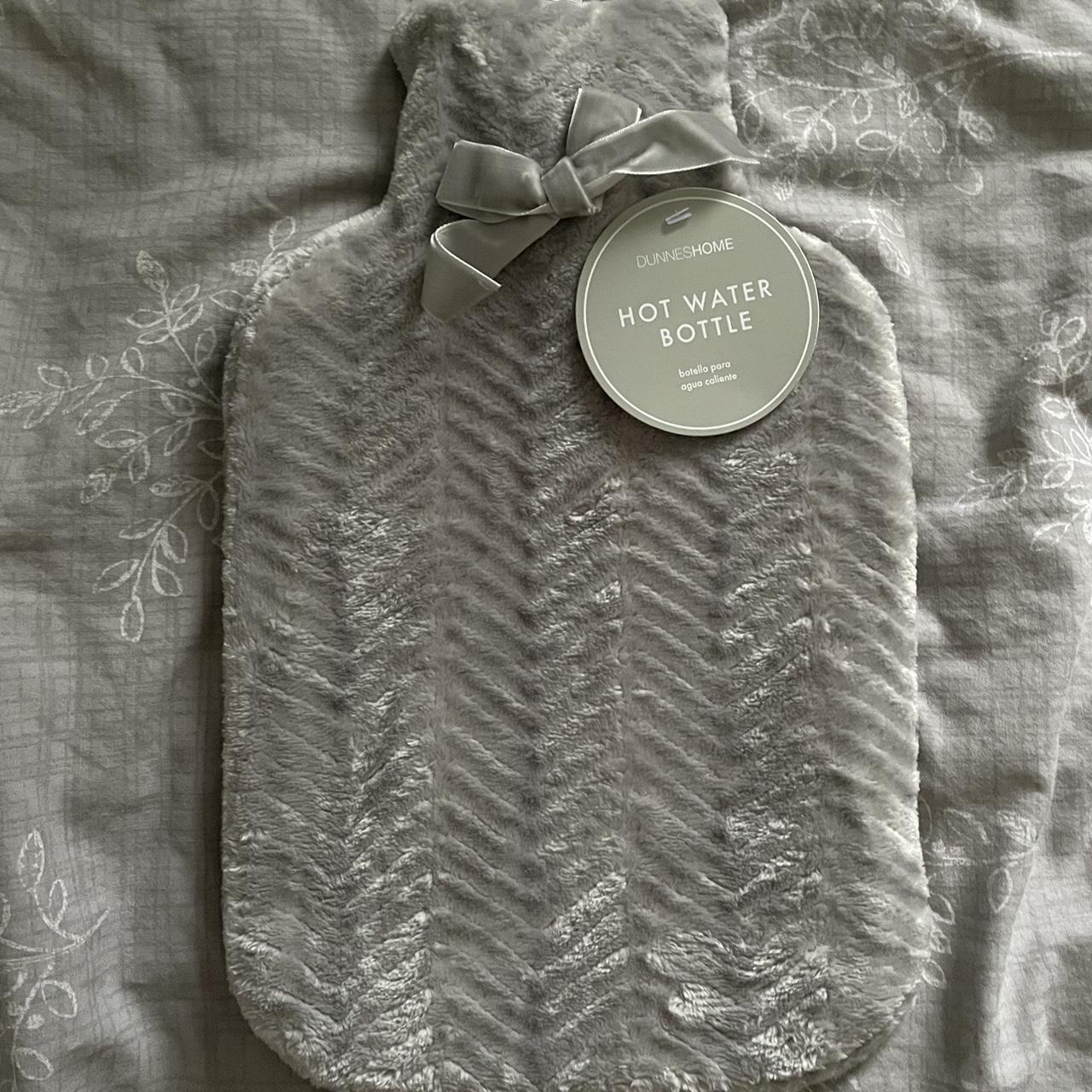 Dunnes Home grey fleece hot water bottle. Brand new... Depop
