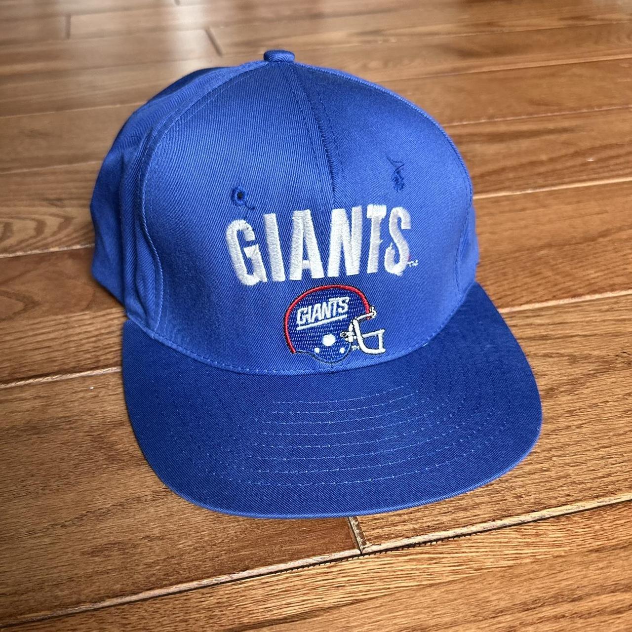 Vintage New York Giants leather snapback 90s Good - Depop