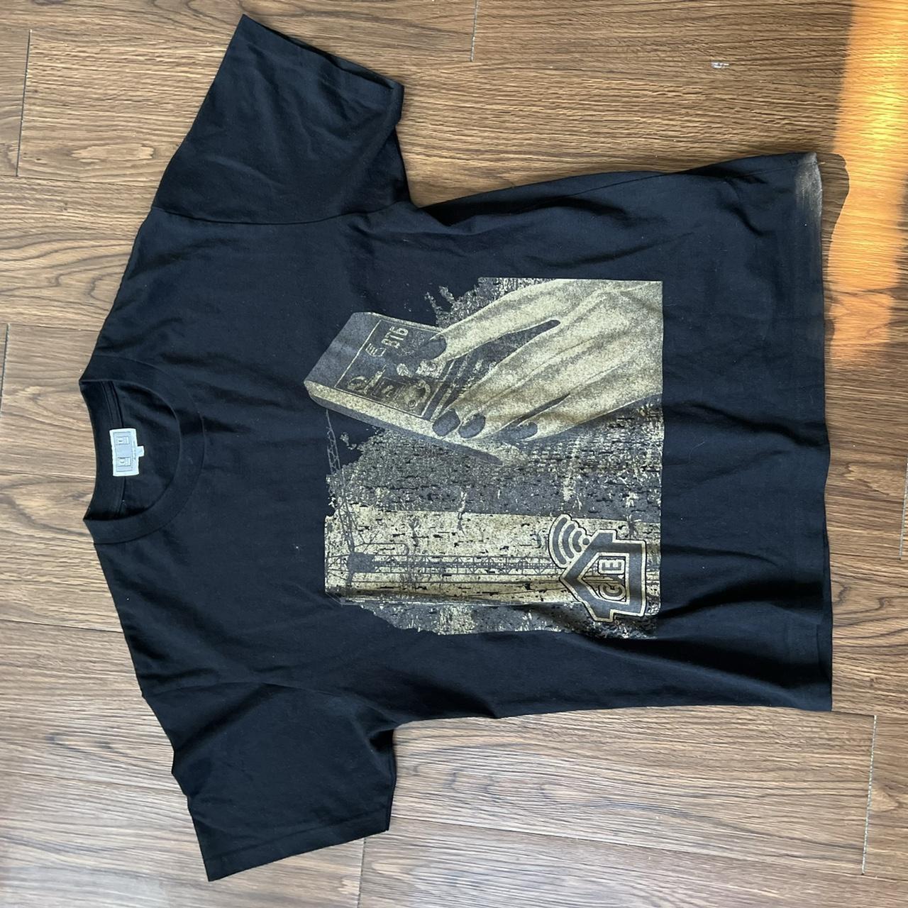 Cavempt T shirt black Sz Large Worn still good Depop