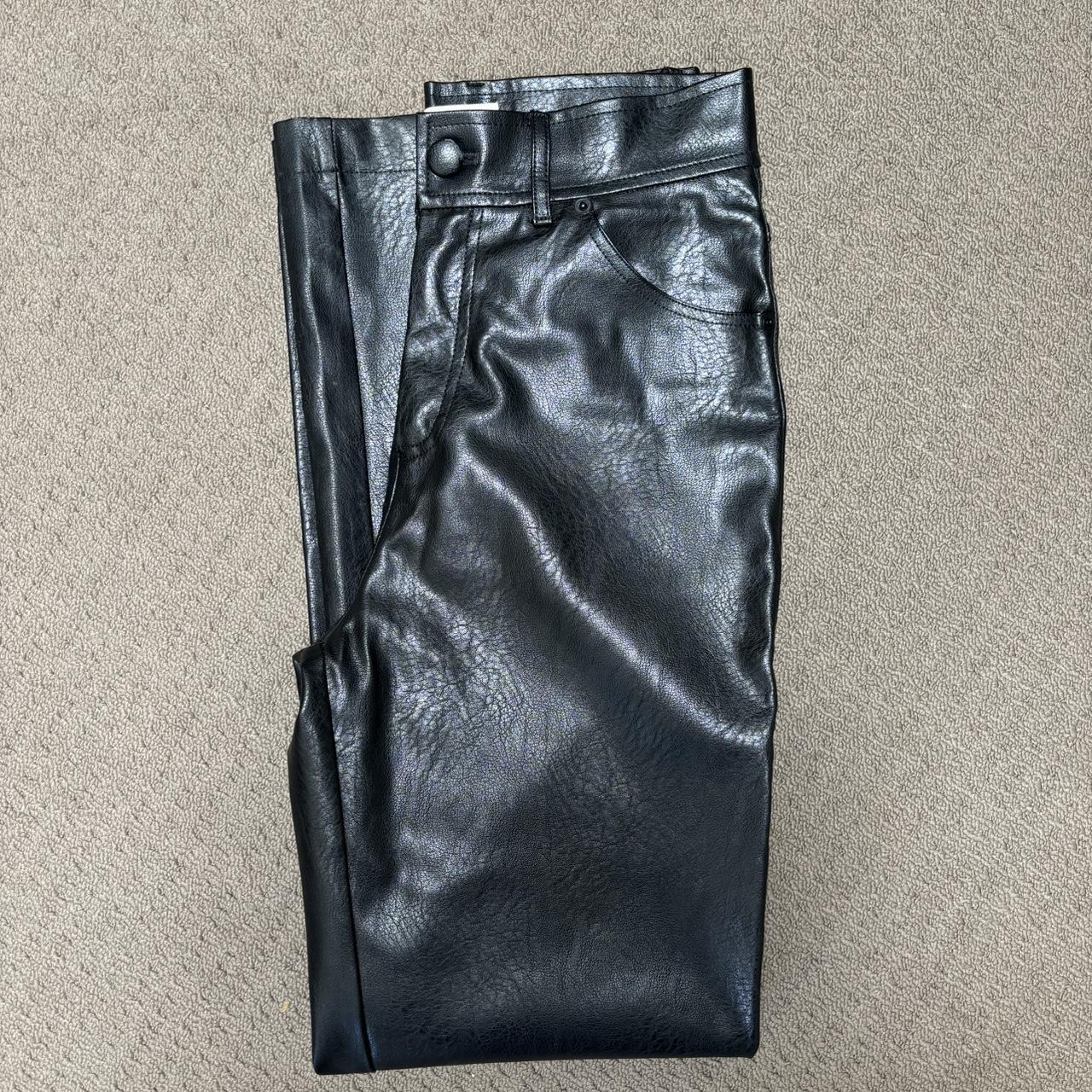 FIRST MUSE FAUX LEATHER PANTS Worn a few times,... - Depop