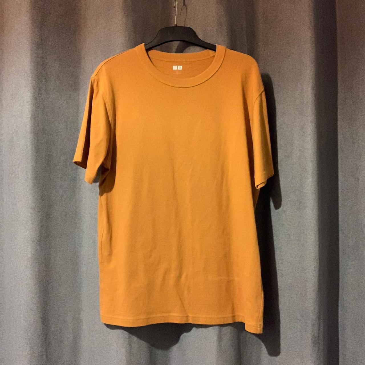 UNIQLO Men's Orange Tshirt Depop