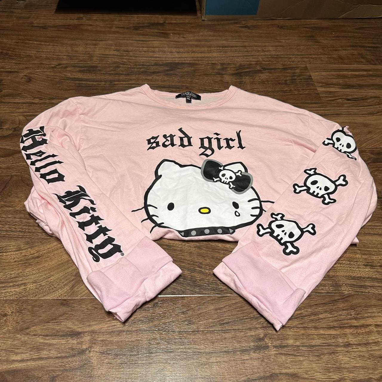 Hello Kitty x Dollskill collab Sad Girl oversized... - Depop