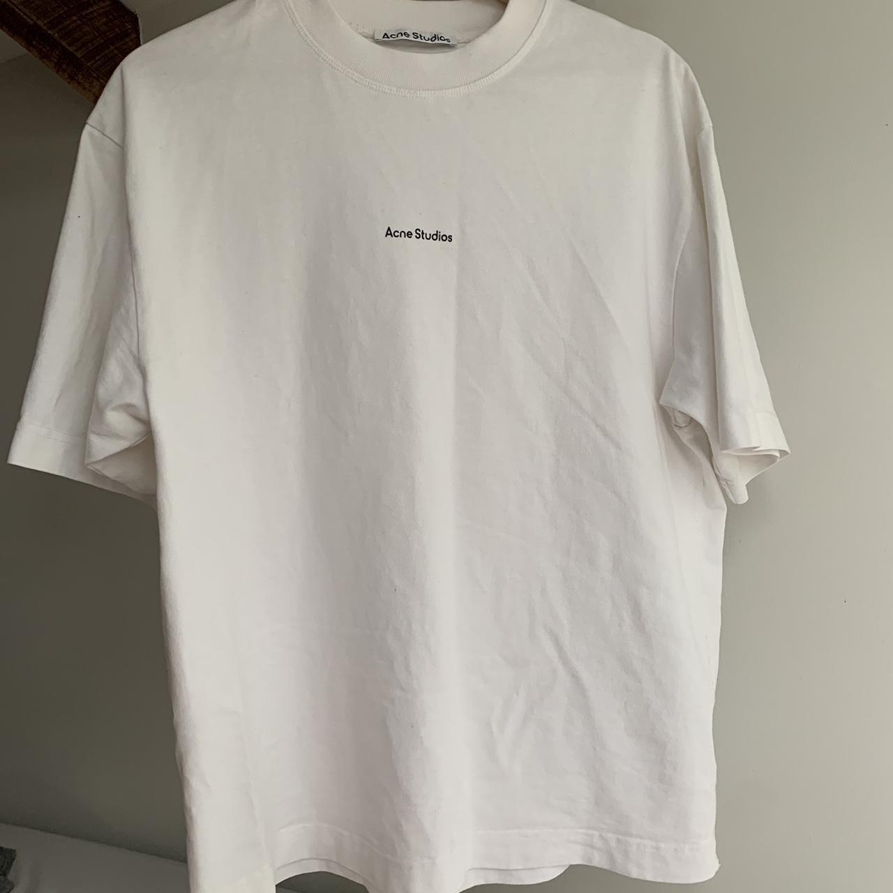 Acne Studios Optic White Logo T Shirt New, washed,... - Depop