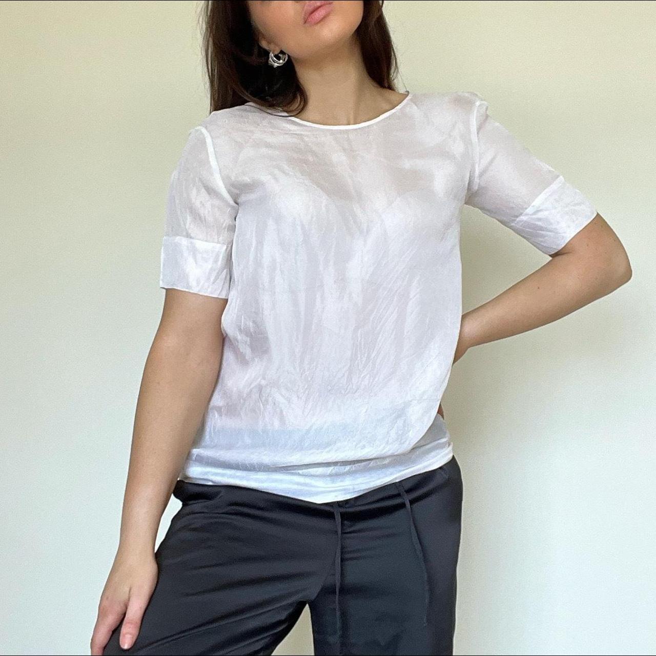 COS Women's White Blouse | Depop