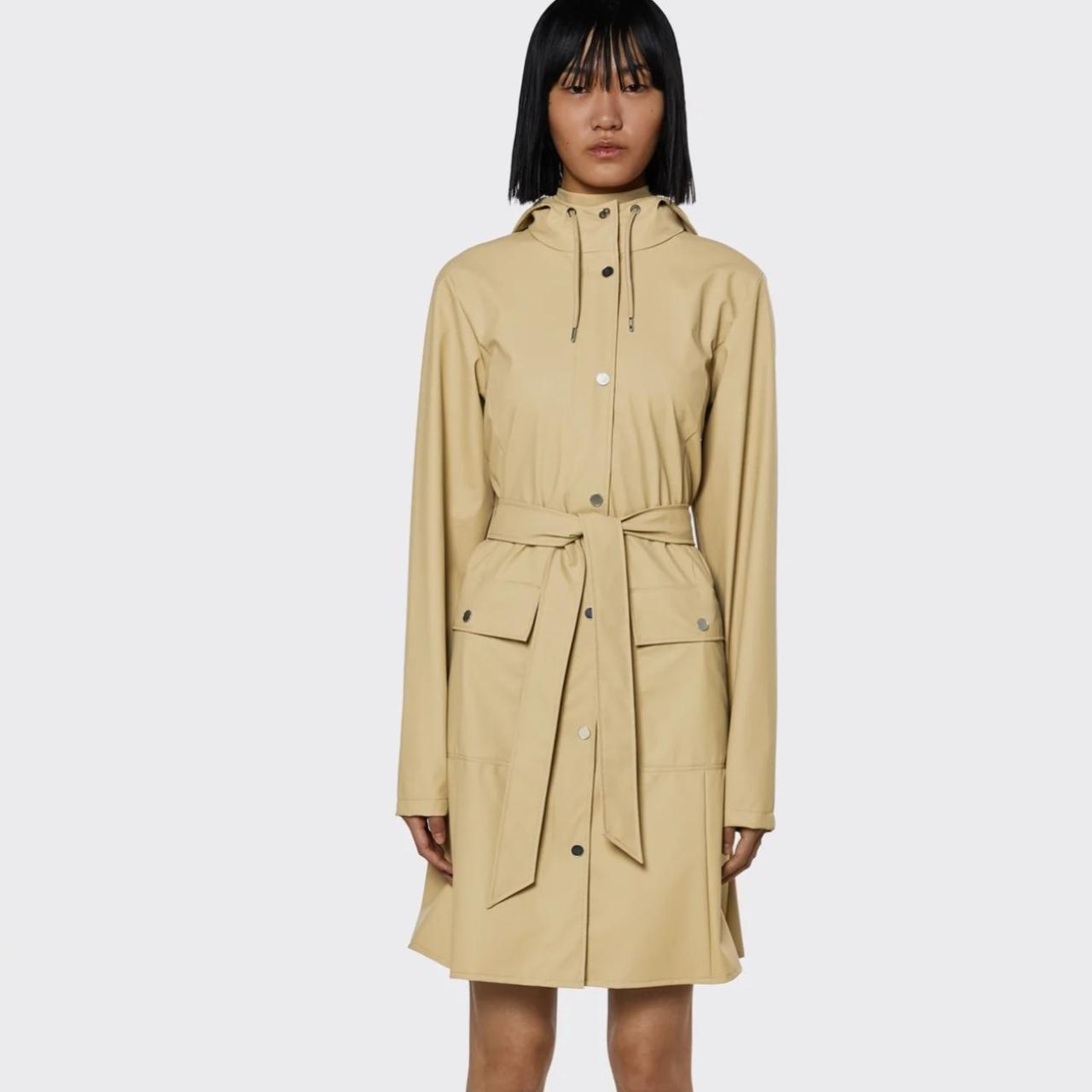 Rains Women's Tan Coat | Depop