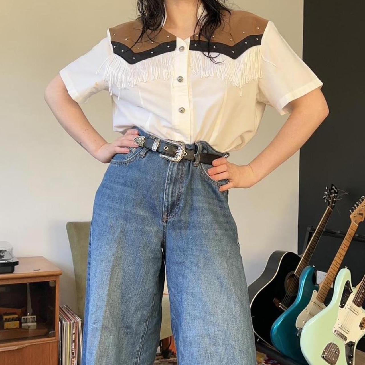 white cowboy dress shirt