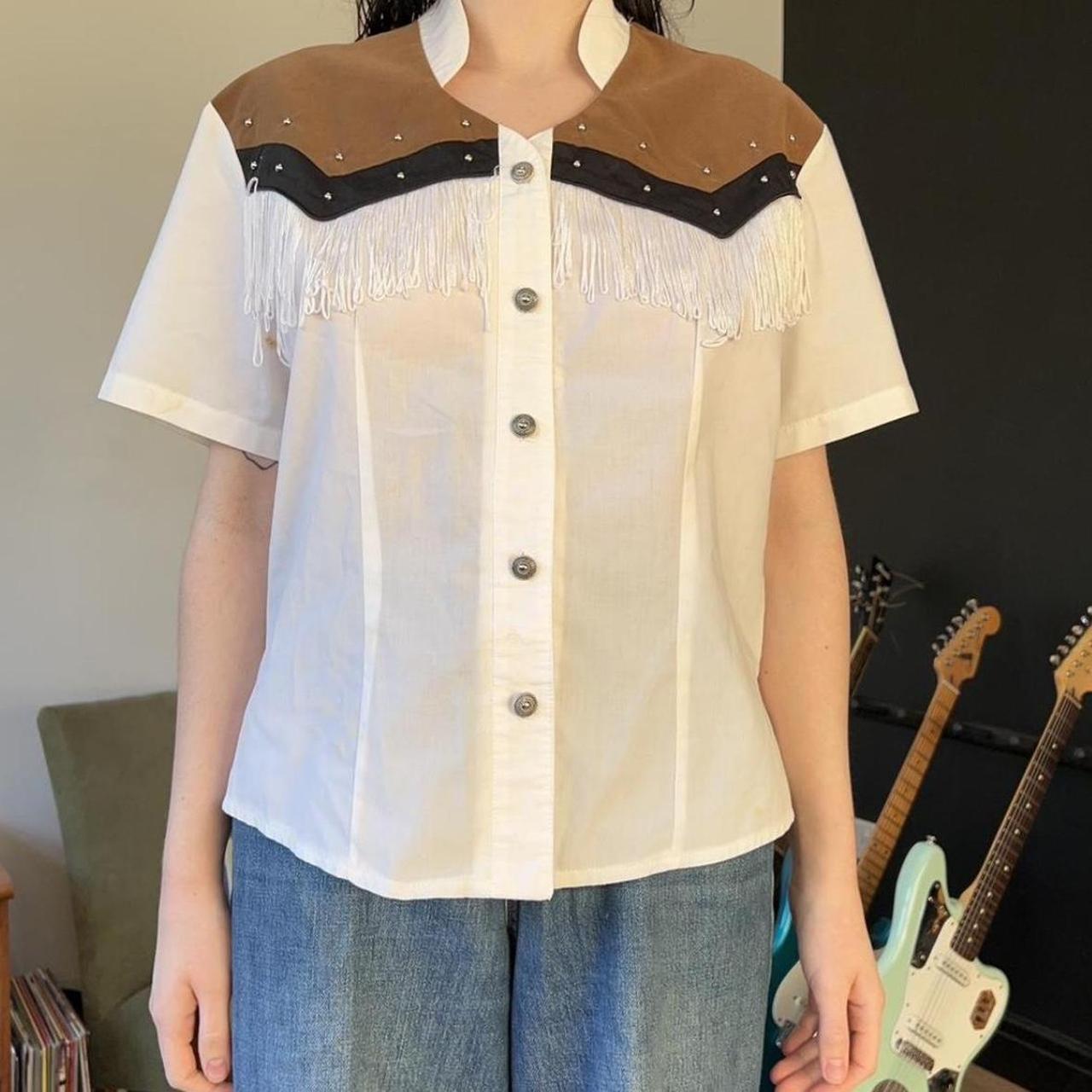 white cowboy dress shirt