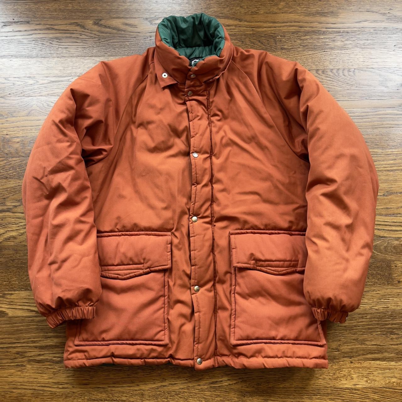 Men's Orange and Green Jacket Depop