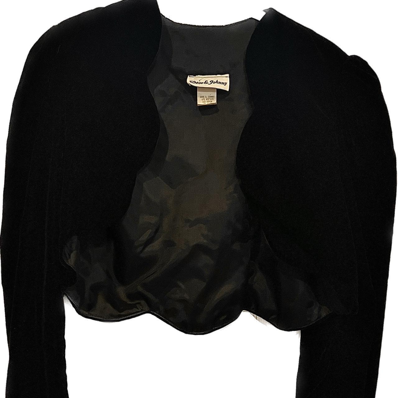 Black velvet bolero jacket sale