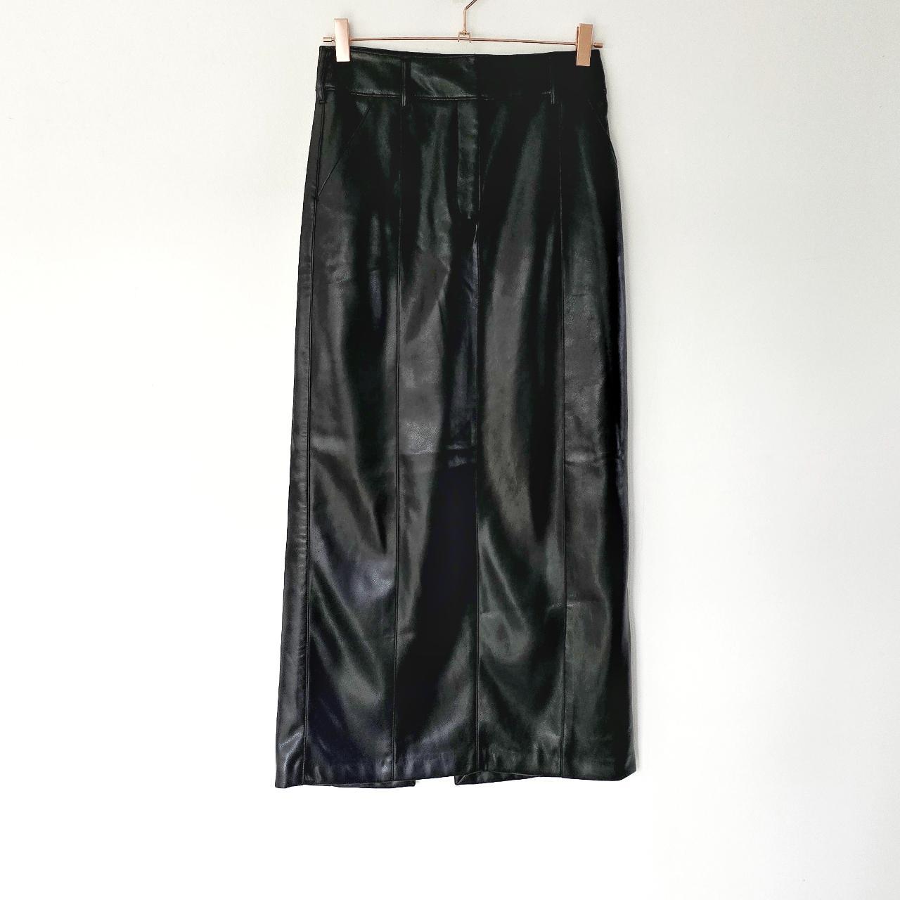 Kookai Phoenix Faux Leather Skirt in Black Size 36