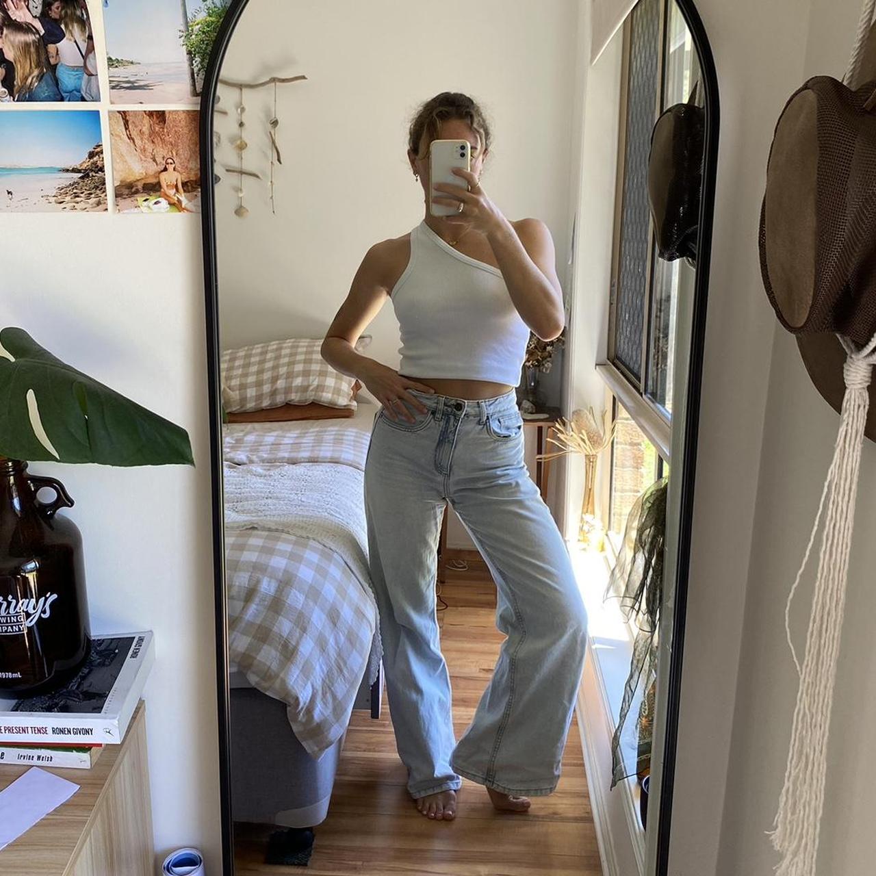 Sick light wash flare jeans 👖 🦋 These are the... - Depop