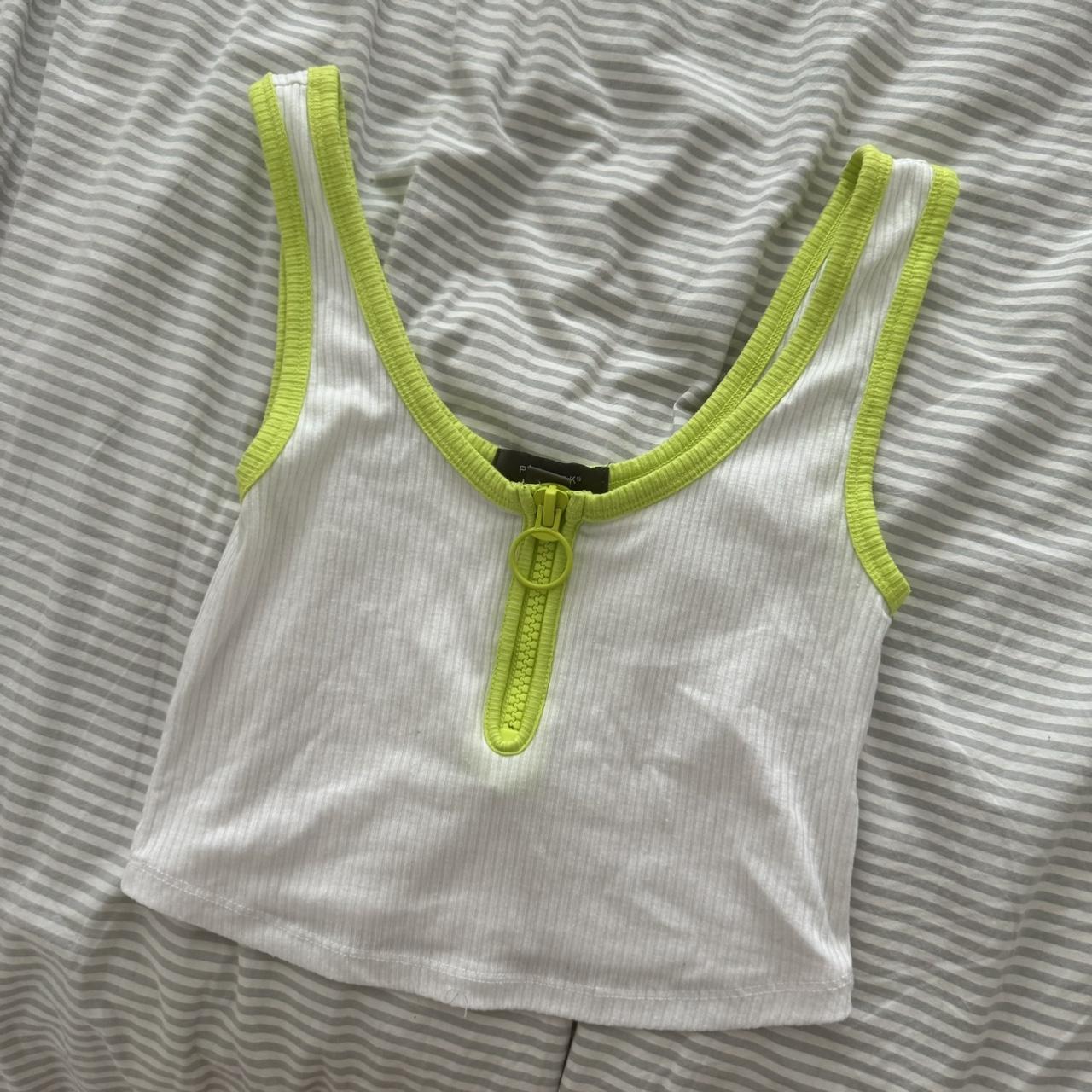 Primark white cropped vest top / crop top. Size 6-8.... - Depop