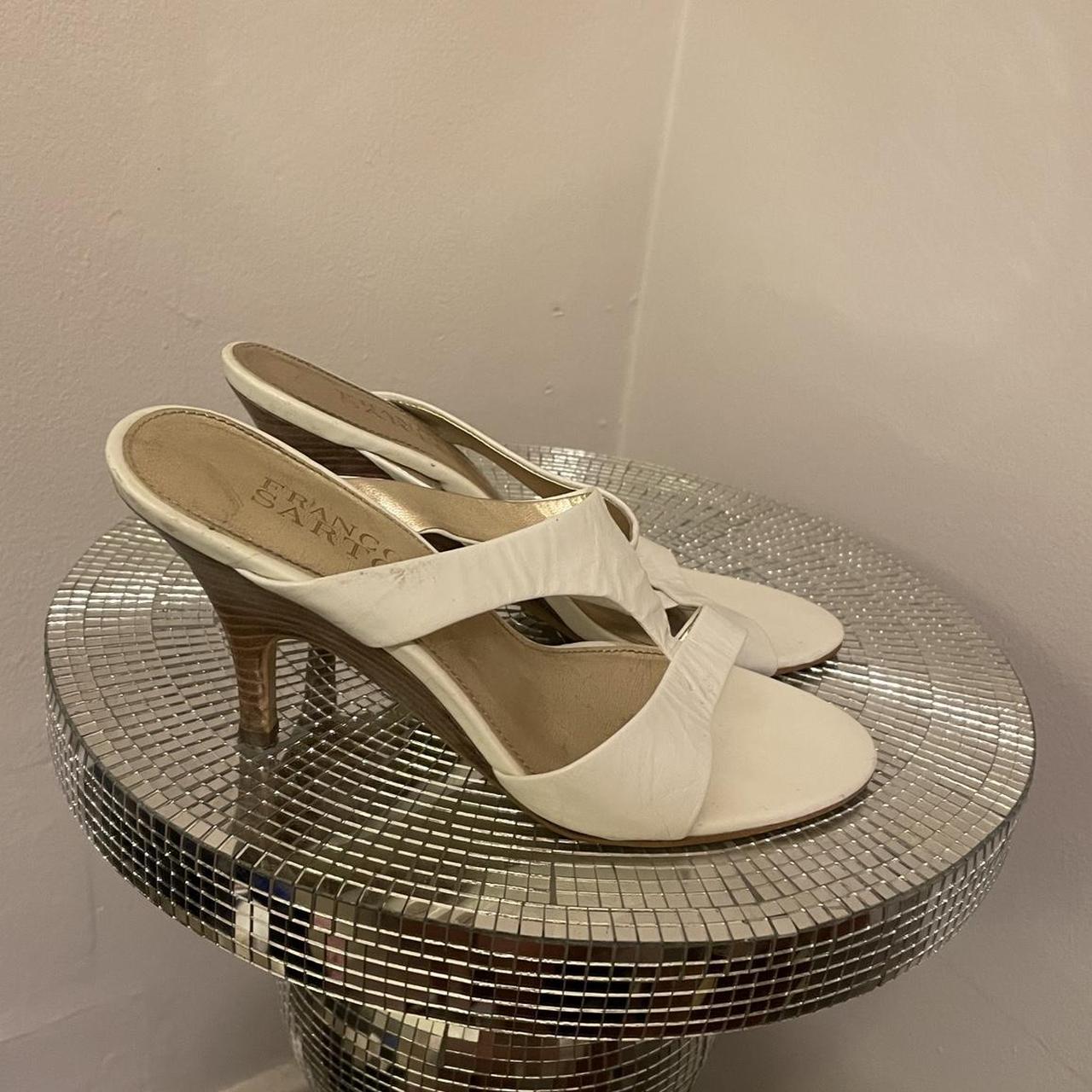 Franco Sarto Women's White Sandals | Depop