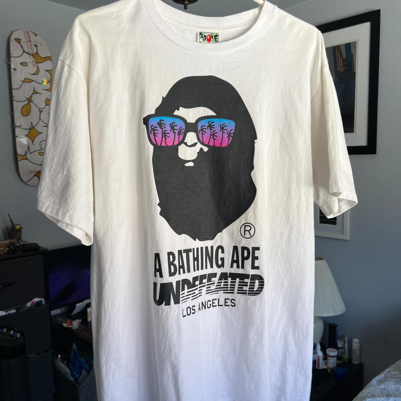 A Bathing Ape x Undefeated Los Angeles T shirt... - Depop