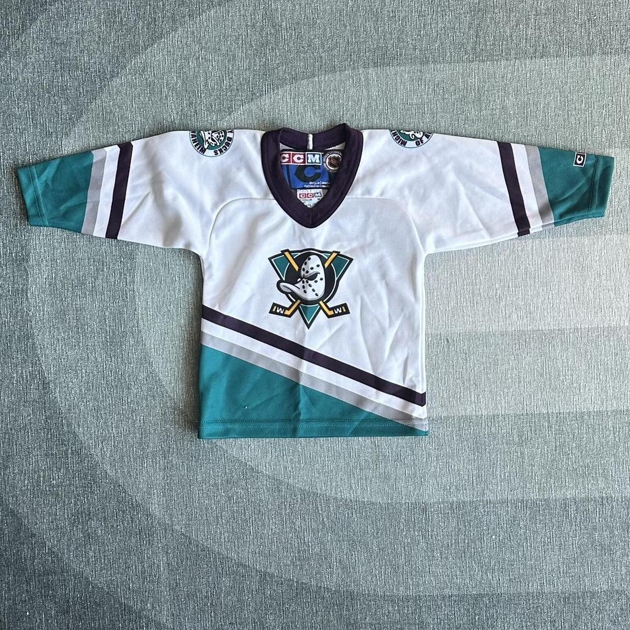 Vintage CCM Mighty Ducks Hockey jersey. Size toddler... Depop