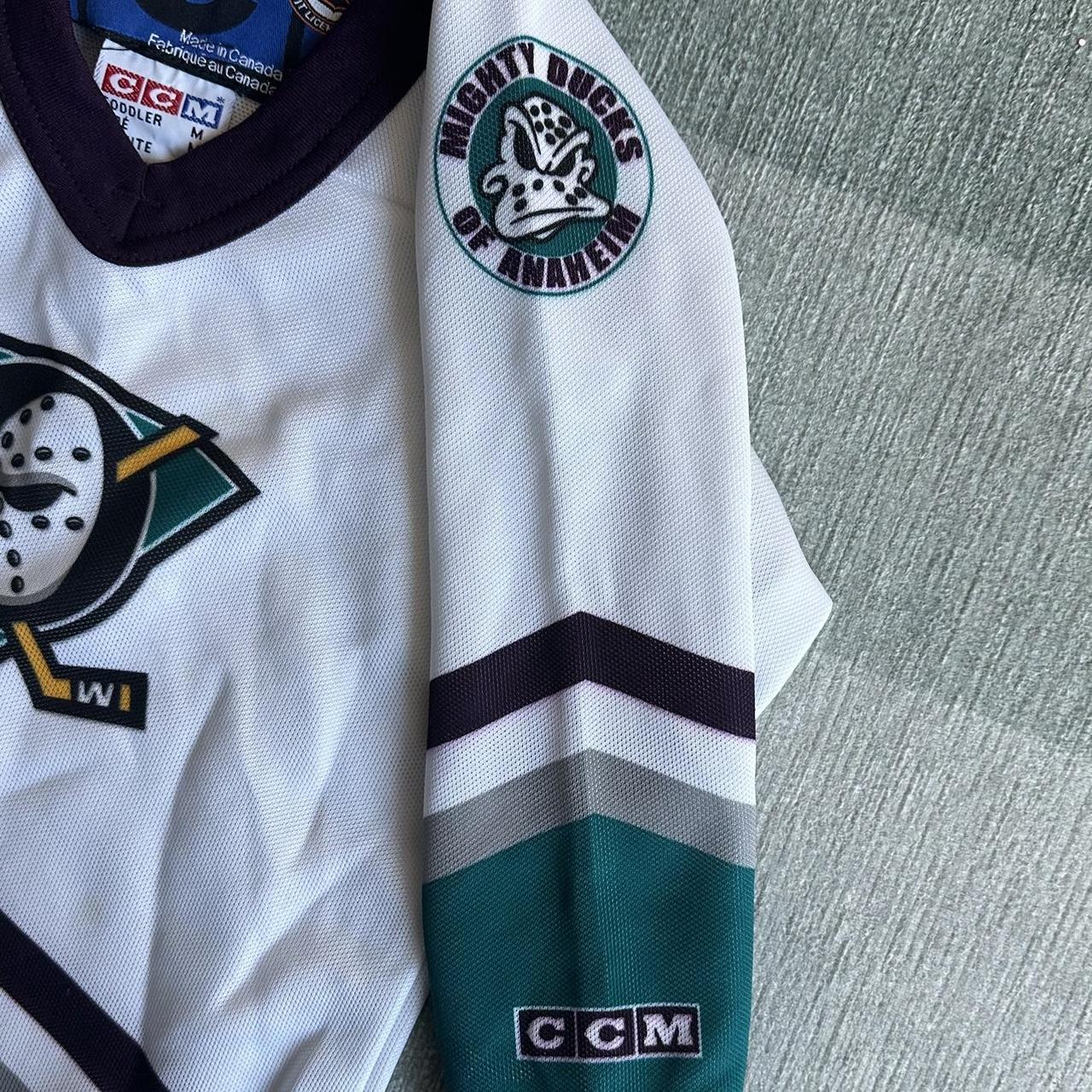 Vintage CCM Mighty Ducks Hockey jersey. Size toddler... Depop