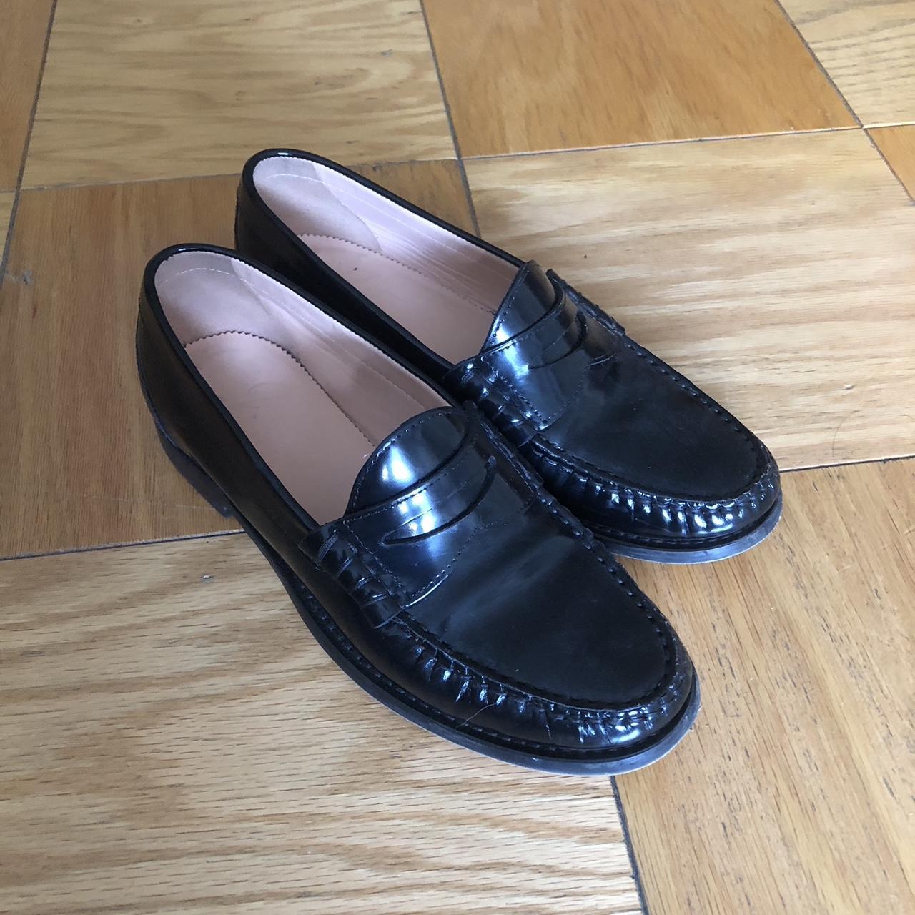 j.crew penny loafers in black leather. so beautiful... - Depop