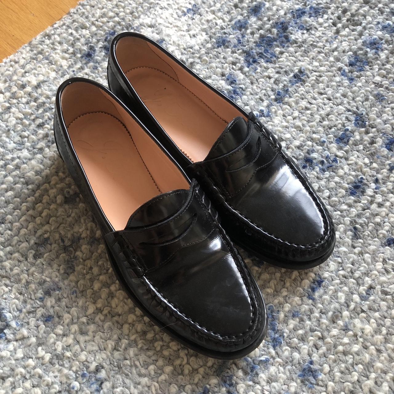 j.crew penny loafers in black leather. so beautiful... Depop