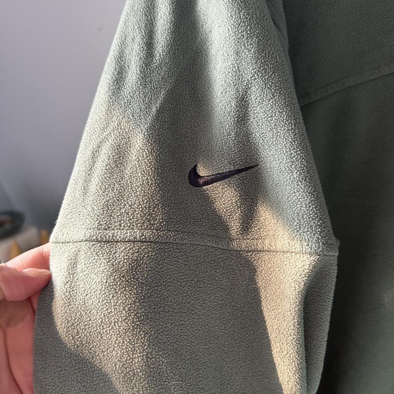 sage green nike golf zip up fleece really great... Depop