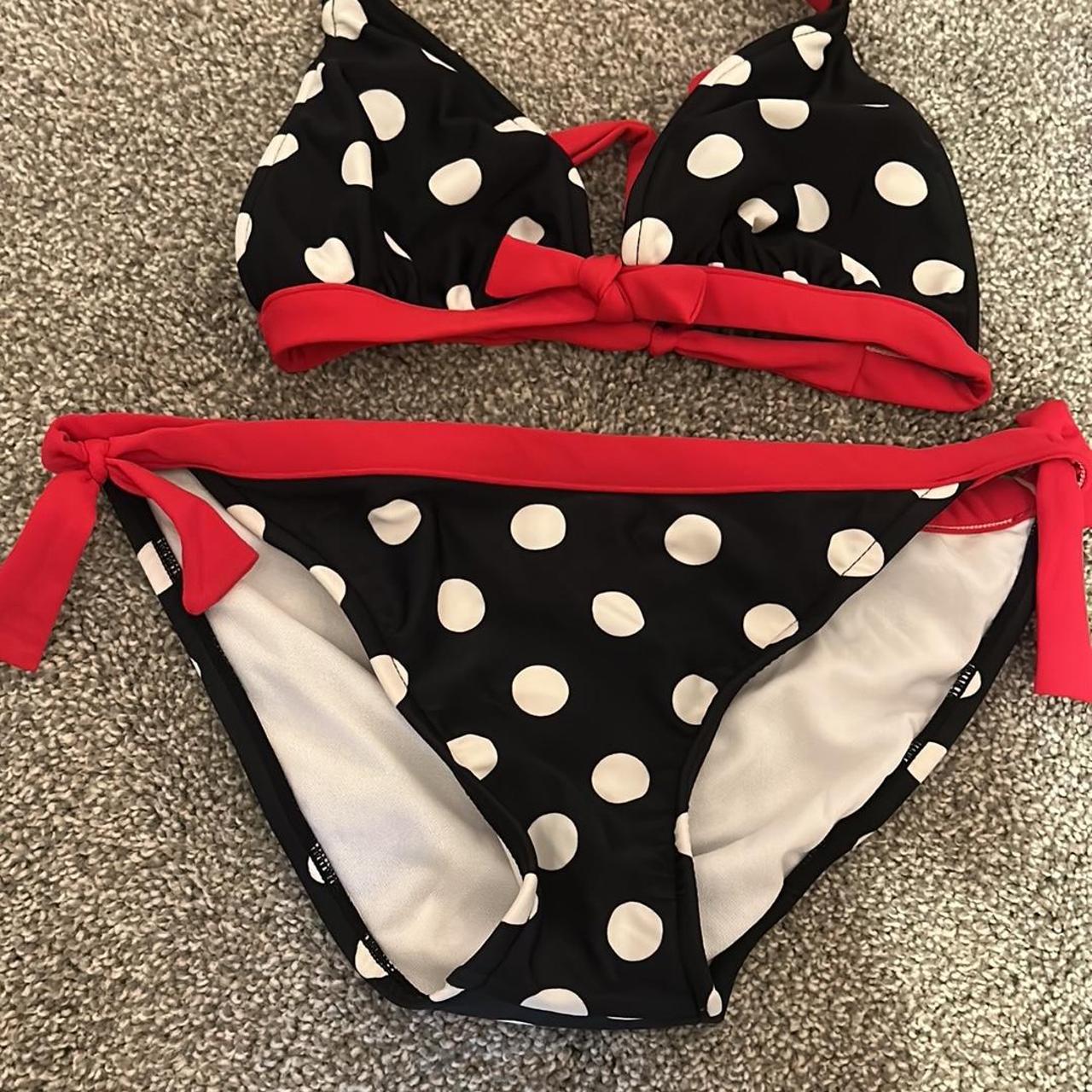 Vintage Arizona Jean Co Red Black & White Bikini... - Depop