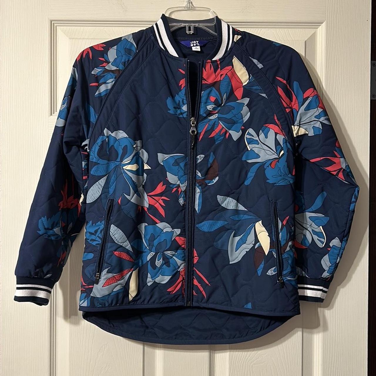 JoyLab Navy Blue Tropical Vibrant Fun Floral Full. Depop